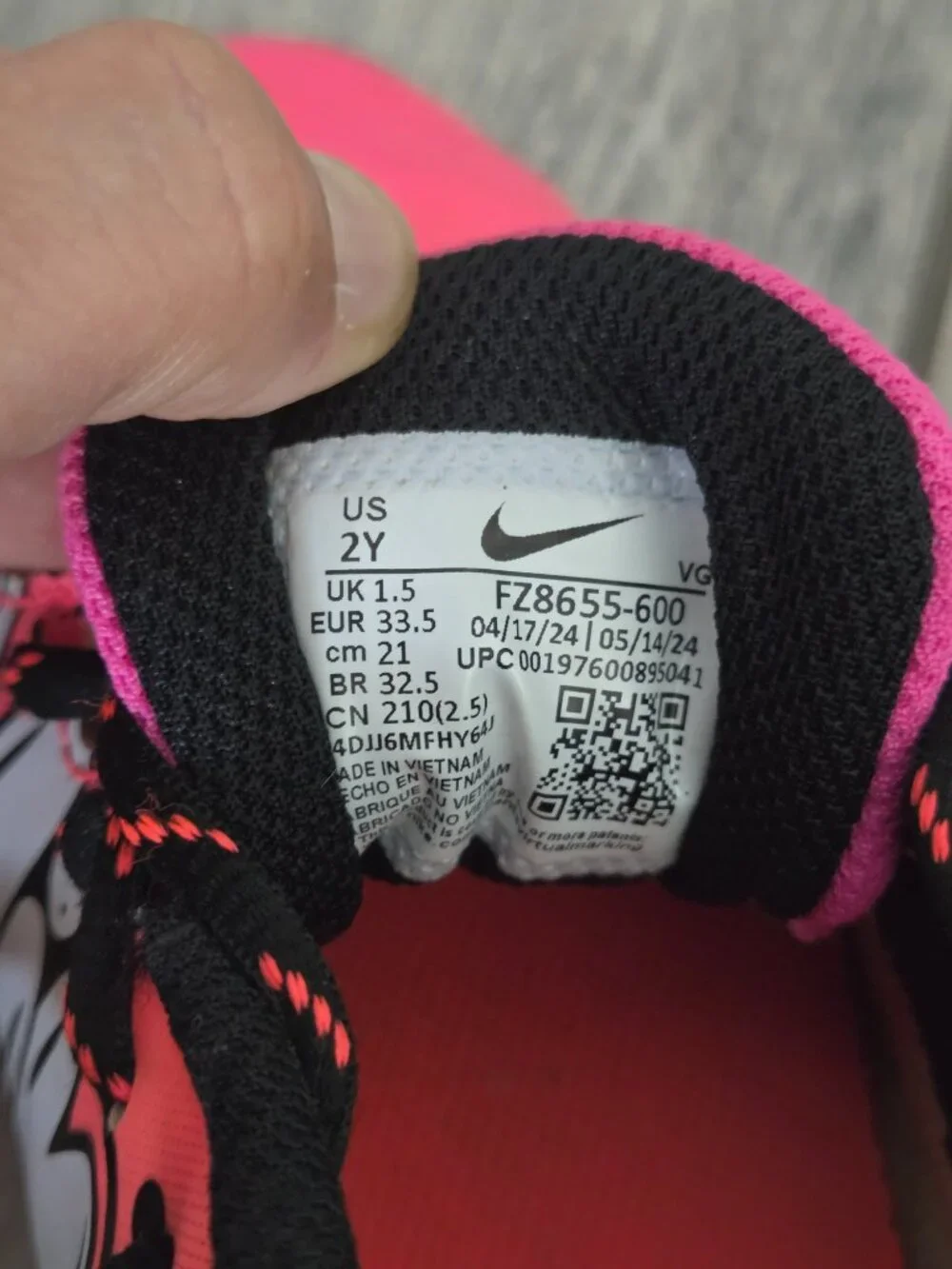 Nike Hyperdiamond 4 Keystone Pink Softball Cleats Youth Size 2Y